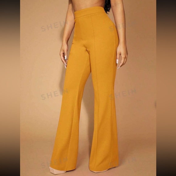 Mustard Yellow Trouser Work Pants - Picture 3 of 3